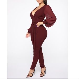 Burgundy Jumpsuit